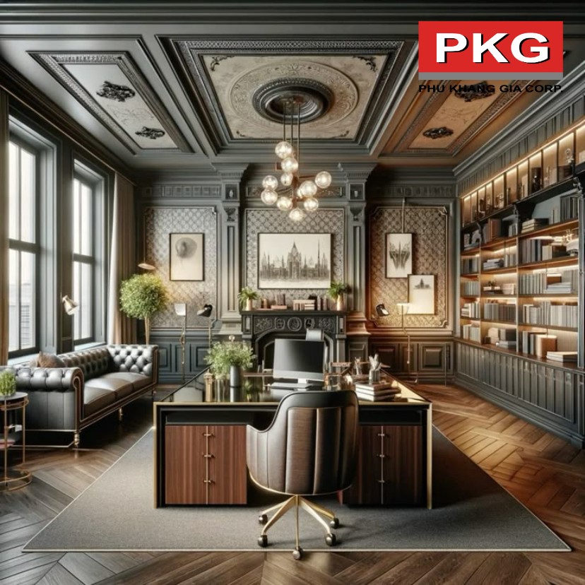Phào chỉ phòng làm việc hiện đại