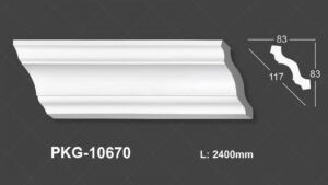 Phào Trần PU Trắng Trơn 10670