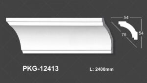 Phào Trần PU Trắng Trơn 12413