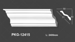 Phào Trần PU Trắng Trơn 12415