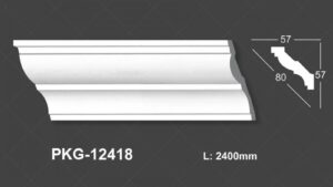 Phào Trần PU Trắng Trơn 12418