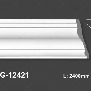 Phào Trần PU Trắng Trơn 12421