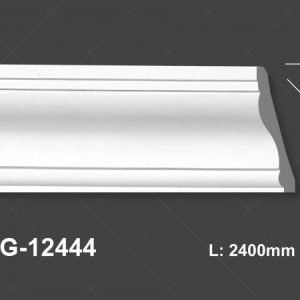 Phào Trần PU Trắng Trơn 12444