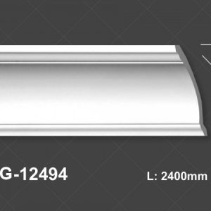 Phào Trần PU Trắng Trơn 12494