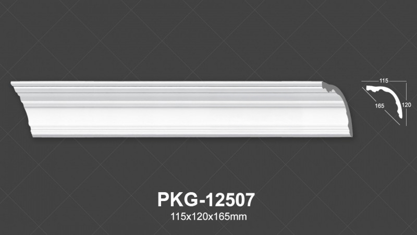 Phào Trần PU Trắng Trơn 12507