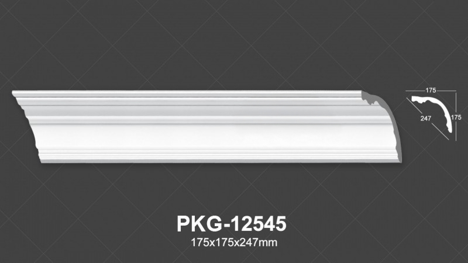 Phào Trần PU Trắng Trơn 12545