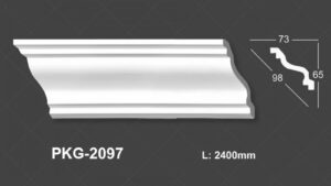 Phào Trần PU Trắng Trơn 2097