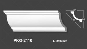 Phào Trần PU Trắng Trơn 2110