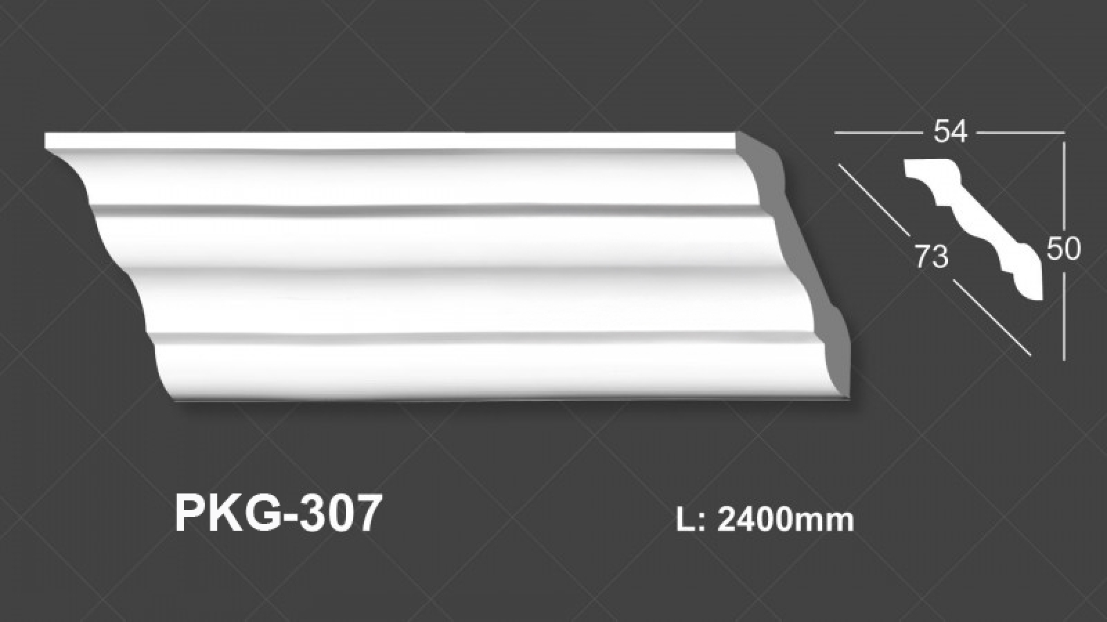 Phào Chỉ Trần Trắng Trơn 307