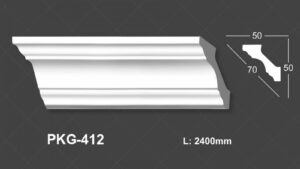 Phào Trần PU Trắng Trơn 412