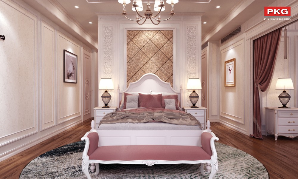 Chọn màu hồng nhẹ nhàng cho phào chỉ