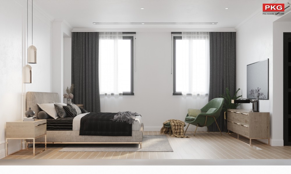 Kết hợp phào chỉ trần và nẹp tường