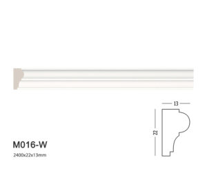 phào chỉ trang trí tường trắng trơn M016-W