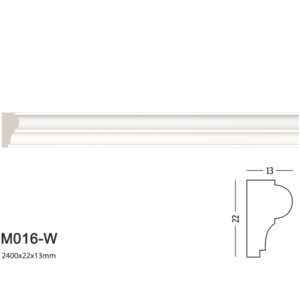 phào chỉ trang trí tường trắng trơn M016-W