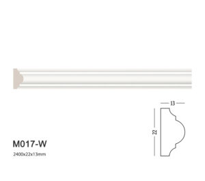 phào chỉ trang trí tường trắng trơn M017-W