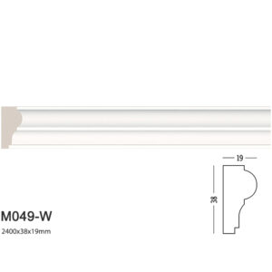 phào chỉ trang trí tường trắng trơn M049-W