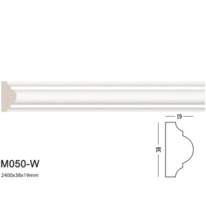 phào chỉ trang trí tường trắng trơn M050-W