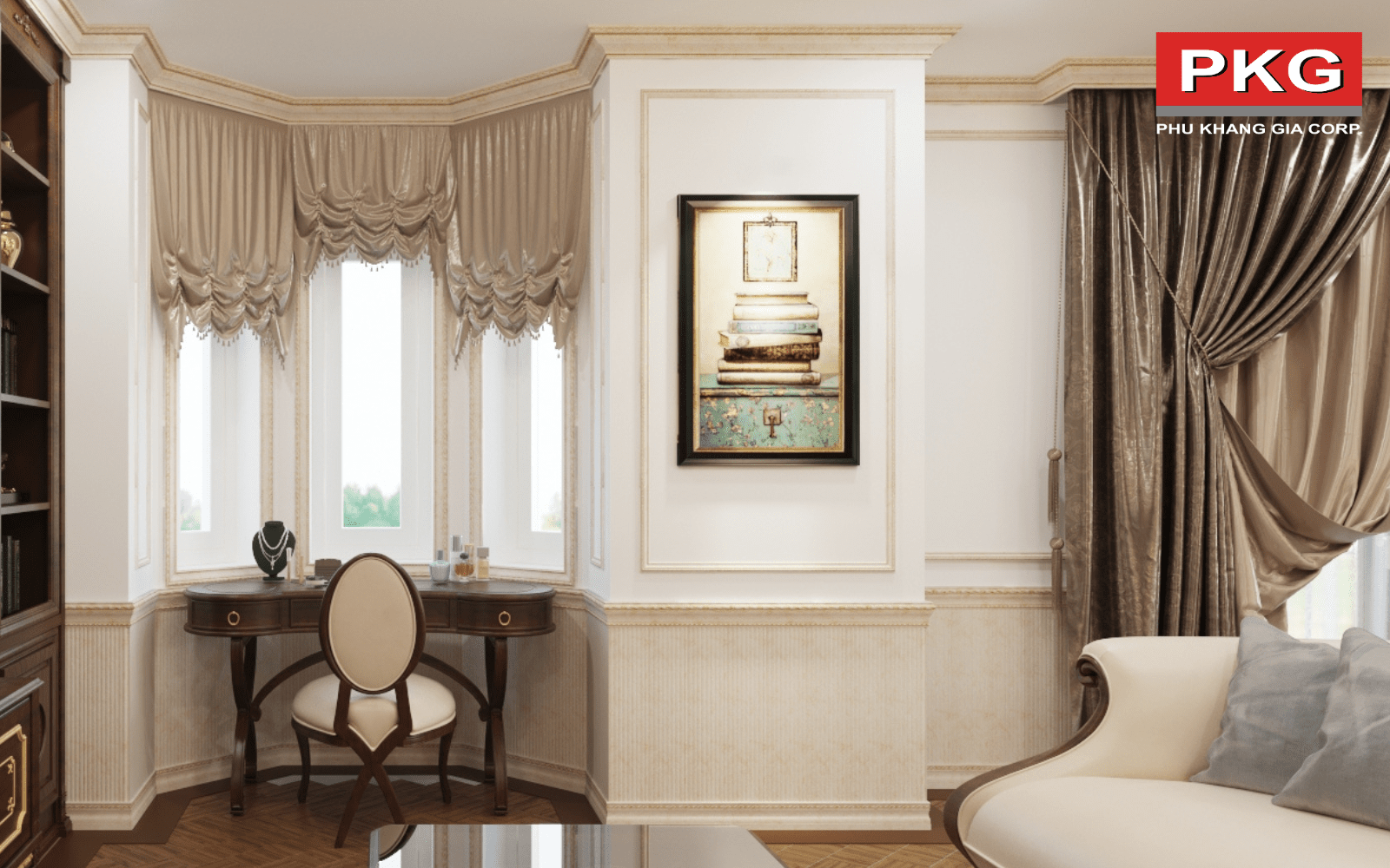 Phào chỉ lưng tường Phú Khang Gia mẫu 14