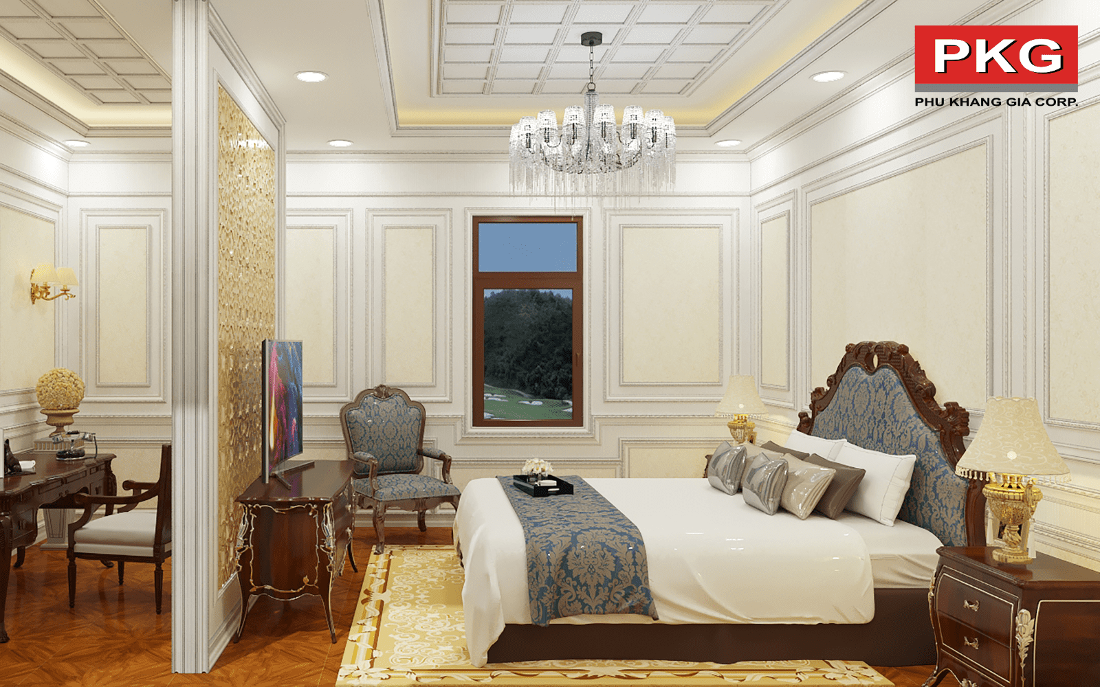 Phào chỉ lưng tường Phú Khang Gia mẫu 15