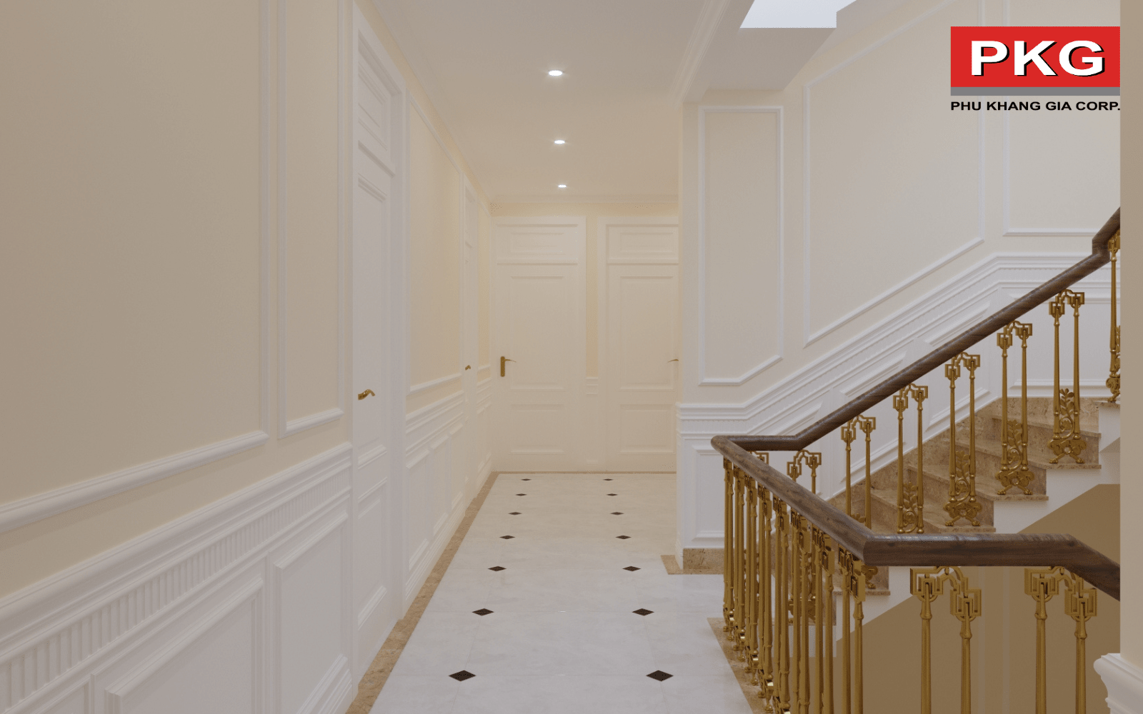 Phào chỉ lưng tường Phú Khang Gia mẫu 16
