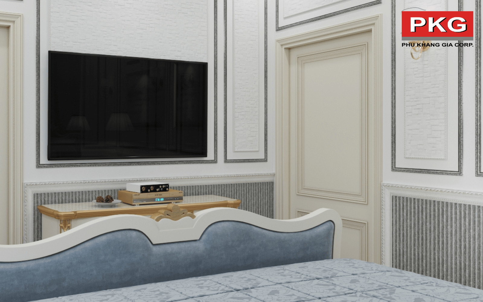 Phào chỉ lưng tường Phú Khang Gia mẫu 19