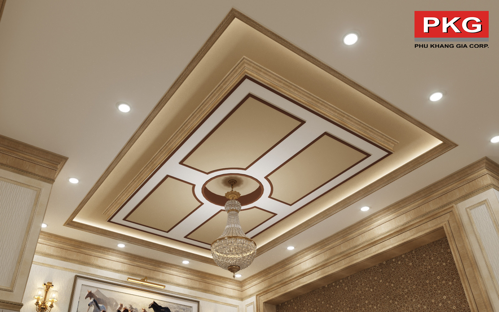 Phào chỉ trần tân cổ điển mẫu 13