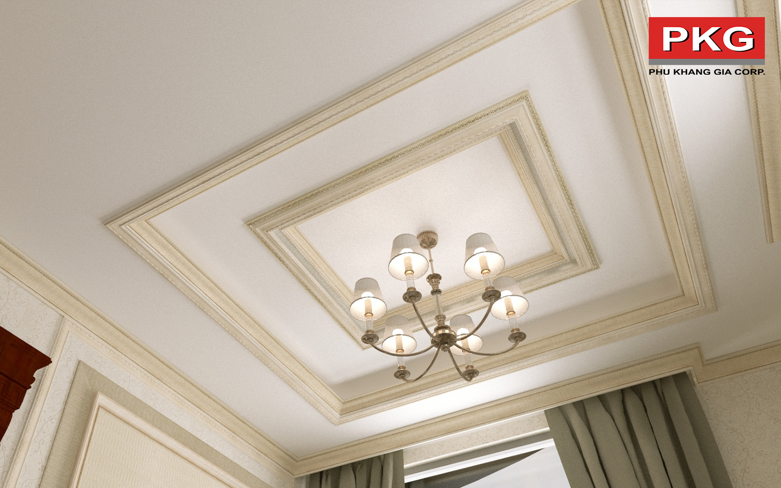 Phào chỉ trần tân cổ điển mẫu 14