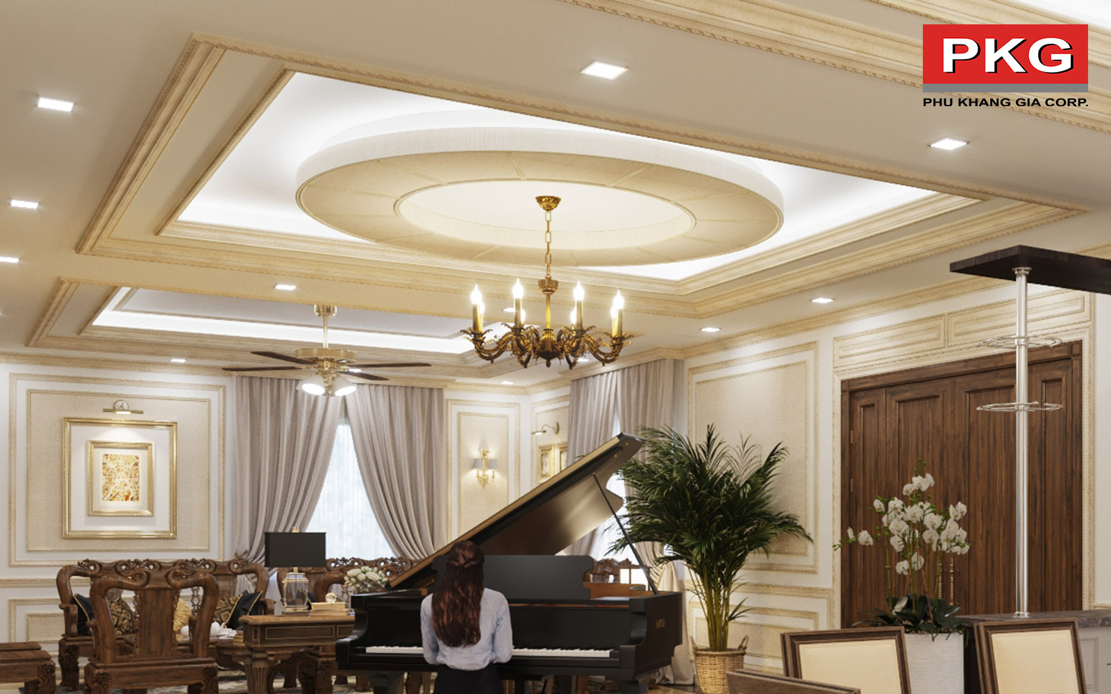 phào chỉ trần uốn cong mẫu 10
