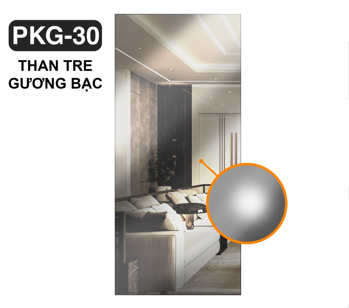 Tấm ốp than tre gương bạc PKG30
