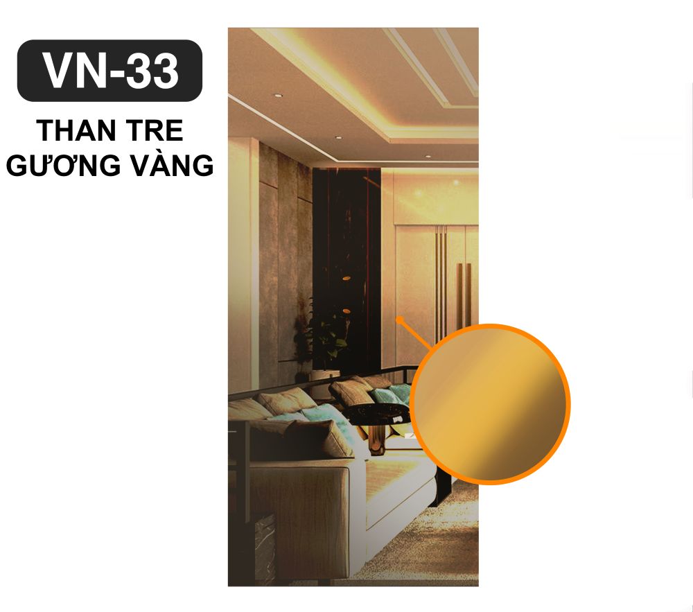 Tấm ốp than tre gương vàng VN33